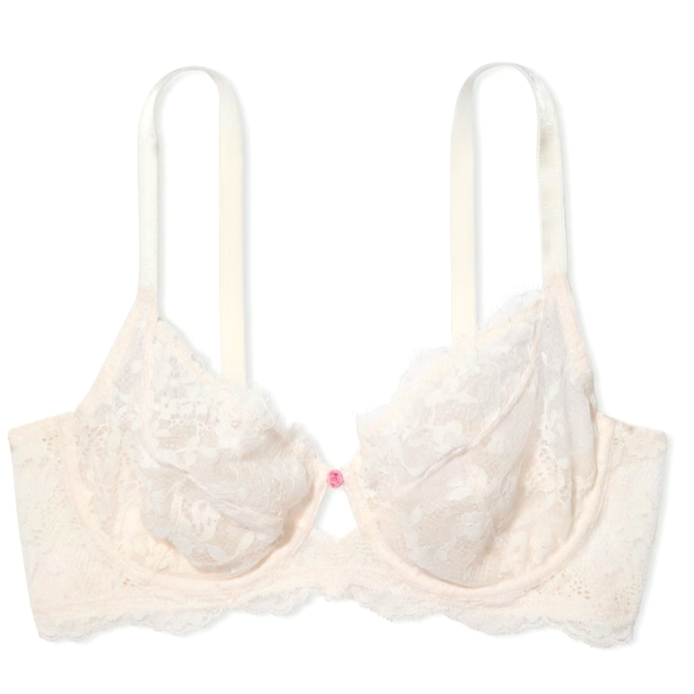 Lace Underwire Bra in Coconut White
